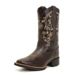 Bota Feminina Texana Café Couro DIfranca - 6169
