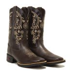 Bota Feminina Texana Café Couro DIfranca - 6169