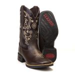 Bota Feminina Texana Café Couro DIfranca - 6169