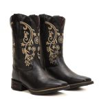 Bota Feminina Texana Preto Couro DIfranca - 6169