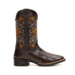 Bota Feminina Texana Chocolate Couro DIfranca - 6170