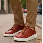 Tênis Masculino Casual Terra Cota Couro DIfranca - 5013