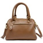Bolsa Feminina de Mão com Alça Transversal Caramelo Couro DIfranca - 8600