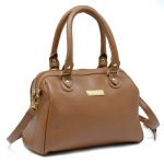 Bolsa Feminina de Mão com Alça Transversal Caramelo Couro DIfranca - 8600
