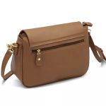 Bolsa Feminina de Mão com Alça Transversal Caramelo Couro DIfranca - 8601