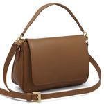 Bolsa Feminina de Mão com Alça Transversal Caramelo Couro DIfranca - 8601
