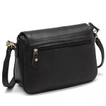 Bolsa Feminina de Mão com Alça Transversal Preto Couro DIfranca - 8601