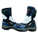 Bota Masculina Motociclista Azul Couro DIfranca - 952