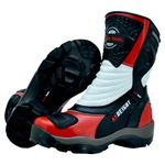 Bota Masculina Motociclista Vermelho Couro DIfranca - 952