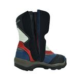 Bota Masculina Motociclista Azul Vermelho Couro DIfranca - 952
