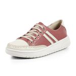 Tênis Feminino Casual Goiaba Bege em Couro DIfranca - 103