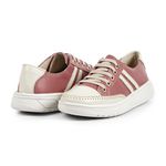 Tênis Feminino Casual Goiaba Bege em Couro DIfranca - 103
