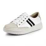 Tênis Feminino Casual Branco em Couro DIfranca - 103