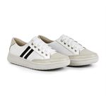 Tênis Feminino Casual Branco em Couro DIfranca - 103