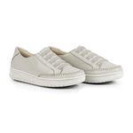 Tênis Feminino Casual Bege em Couro DIfranca - 105
