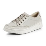 Tênis Feminino Casual Bege em Couro DIfranca - 104