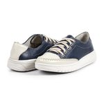 Tênis Feminino Casual Azul Marinho em Couro DIfranca - 104
