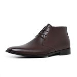 Bota Social Masculina Cano Curto Couro Mouro DIfranca - 2453