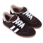 Tênis Feminino Casual Couro Camurça Café Difranca - 114