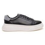 Tênis Masculino Casual Couro Preto Dubai DIfranca - F02