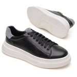 Tênis Masculino Casual Couro Preto Dubai DIfranca - F02