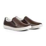 Tênis Masculino Slip On Pinhão Couro Floater DIfranca - 5001