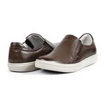 Tênis Masculino Slip On Pinhão Couro Floater DIfranca - 5001