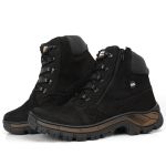 Bota Masculina Adventure Preto Couro Nobuck DIfranca - Steel