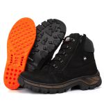 Bota Masculina Adventure Preto Couro Nobuck DIfranca - Steel