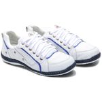 Sapatênis Em Couro Natural Sola Azul Cla Cle - 2020 - Branco