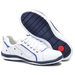 Sapatênis Em Couro Natural Sola Azul Cla Cle - 2020 - Branco