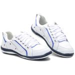 Sapatênis Em Couro Natural Sola Azul Cla Cle - 2020 - Branco