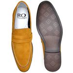 Sapato Mocassim Loafer Santarém Reta Oposta - 3042 - Mostarda