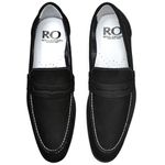 Sapato Mocassim Loafer Santarém Reta Oposta - 3042 - Preto