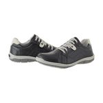 Sapatênis De Couro Super Macio Linha Conforto Azimute - 5005 - Preto/gelo