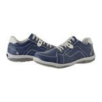 Sapatênis De Couro Super Macio Linha Conforto Azimute - 5005 - Azul