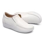 Sapato Feminino Mocassim Branco Couro DIfranca - 080 