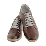 Sapatênis De Couro Super Macio Linha Conforto Azimute - 5005 - Café/jatobá
