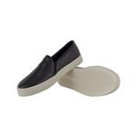 Tênis Feminino Iate Slip On Couro Legitimo Dally L.a. - 26040 - Preto