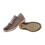 Sapatênis De Couro Super Macio Linha Conforto Azimute - 5005 - Café/jatobá