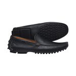 Mocassim Drive Casual Couro Legítimo Floter OldS Fine Lecas - 13002 - Preto
