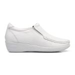 Sapato Feminino Mocassim Branco Couro DIfranca - 080 