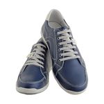 Sapatênis De Couro Super Macio Linha Conforto Azimute - 5005 - Azul