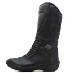 Bota Motociclista Cano Alto Couro Atron Shoes - 275 - Preta