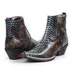 Bota Country Masculina Bico Fino Couro Jacaré Fakcini - 3000 - Colorido