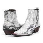 Bota Country Masculina Bico Fino Couro Jacaré Fakcini - 3000 - Gelo