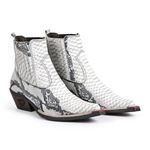 Bota Country Masculina Bico Fino Couro Jacaré Fakcini - 3000 - Gelo