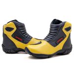 Bota Motociclista Semi-ipermeável Atron Shoes - 410 - Amarelo