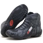 Bota Motociclista Semi-ipermeável Atron Shoes - 308 - Camuflado