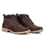 Coturno Casual Masculino em Couro Nobuck Street Man - 2112 - Café